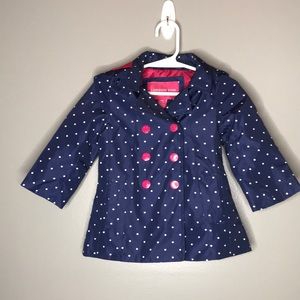 London fog girls navy raincoat. Size 12 month